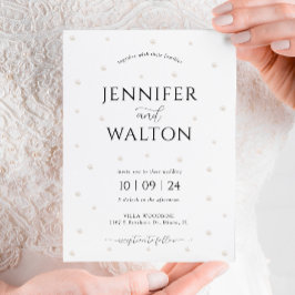 White Pearls bruiloft uitnodiging