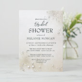 White Pearls minimalistisch Vrijgezellenfeest Kaart (Staand voorkant)