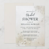 White Pearls minimalistisch Vrijgezellenfeest Kaart (Voorkant / Achterkant)