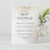 White Pearls minimalistisch Vrijgezellenfeest Kaart (Staand voorkant)