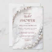 White Pearls Modern Vrijgezellenfeest Kaart (Voorkant)