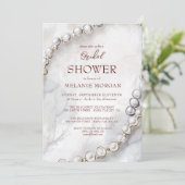 White Pearls Modern Vrijgezellenfeest Kaart (Staand voorkant)