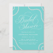 White Pearls Turquoise Vrijgezellenfeest Kaart (Voorkant)