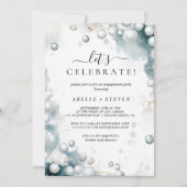 White Pearls verlovingsfeest Kaart (Voorkant)