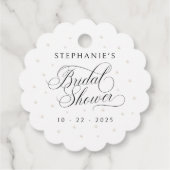 White Pearls Vrijgezellenfeest Bedankjes Labels (Achterkant)