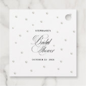 White Pearls Vrijgezellenfeest Bedankjes Labels (Achterkant)