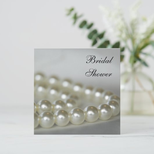 White Pearls Vrijgezellenfeest Kaart (Staand voorkant)