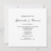 White Pearls Wedding Kaart (Achterkant)