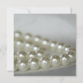 White Pearls Wedding Kaart (Voorkant)