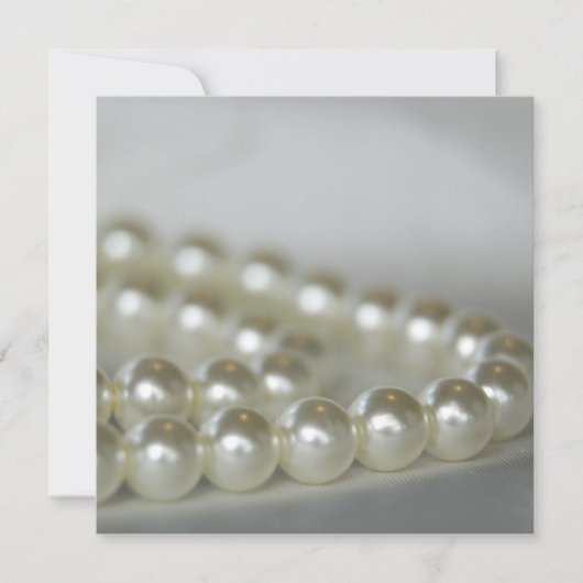 White Pearls Wedding Kaart (Voorkant)