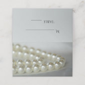 White Pearls Wedding Place Card Plaatskaartje (Buitenkant ongevouwen)