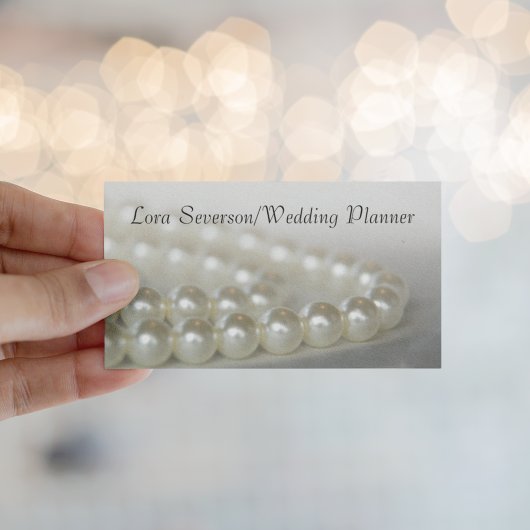 White Pearls Wedding Planner Visitekaartje