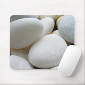 White Pebbles Stones Rock Natuur Foto Mousepad Muismat (Met muis)