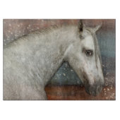 White Peeking Horse Snijplank (Voorkant)