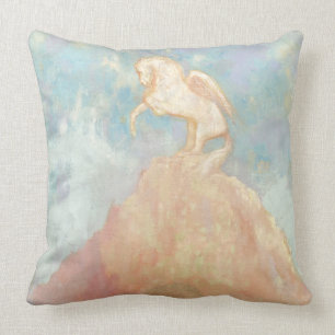 White Pegasus, c.1908 (olie op canvas) Kussen