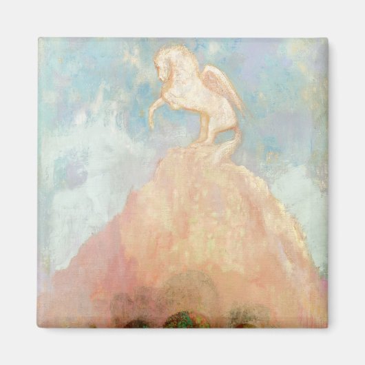 White Pegasus, c.1908 (olie op canvas) Magneet (Voorkant)