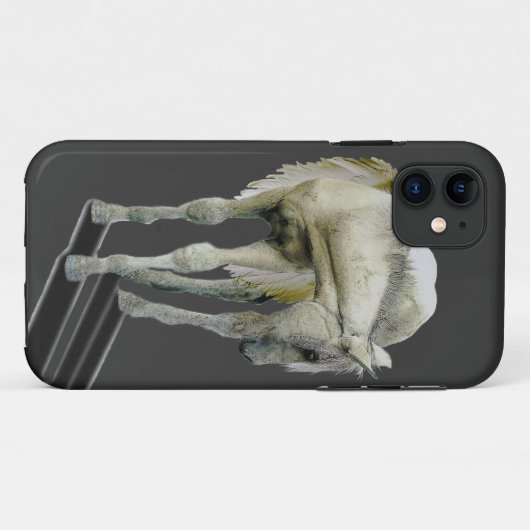 White Pegasus Equine Fantasy Art Phone Case (Achterkant (horizontaal))
