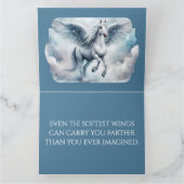 White Pegasus Wings Soft Blue Sky Dreamscape Kaart (Binnen)