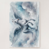 White Pegasus Wings Soft Blue Sky Dreamscape Legpuzzel (Verticaal)