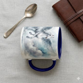 White Pegasus Wings Soft Blue Sky Dreamscape Mok