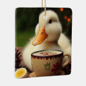 White Pekin Christmas Duck Keramisch Ornament (Rechts)