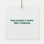 White Pekin Christmas Duck Keramisch Ornament (Achterkant)