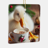 White Pekin Christmas Duck Keramisch Ornament (Rechts)