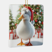 White Pekin Duck Gepersonaliseerd Back Ornament (Rechts)
