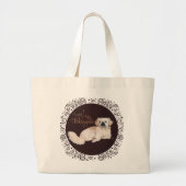 White Pekingese Dog Canvas tas (Voorkant)