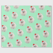 White Pekingese met een Santa Hat Cadeaupapier (Vlak)