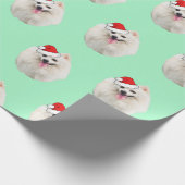 White Pekingese met een Santa Hat Cadeaupapier (Hoek)