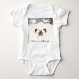 White Pekingese Waar kijk je naar? grappig Romper
