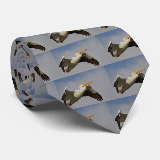 White Pelican Departure Stropdas (Opgerold)