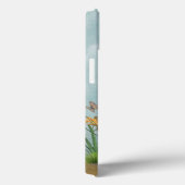 White Pelican, Flowers and Butterflies, Monogram Case-Mate iPhone Case (Achterkant / Rechts)