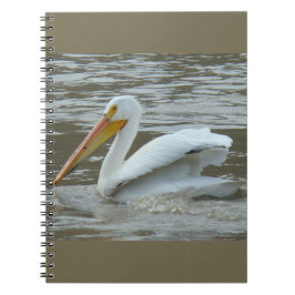 White Pelican on Muddy River Notitieboek