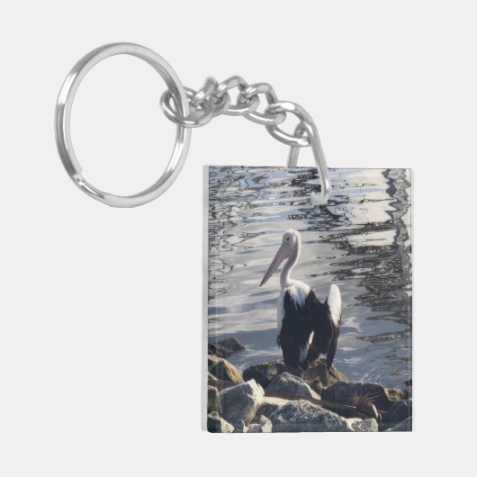 White Pelican Sleutelhanger (Voorkant Links)