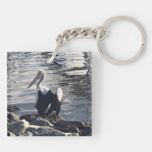 White Pelican Sleutelhanger (Achterkant)