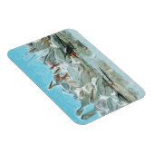 White Pelicans and Black Friend Abstract Magneet (Rechterzijde)