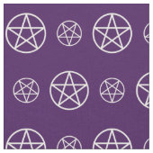 White Pentacles op Paarse Cheeky Witch® Fabric Stof (Close Up)