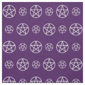 White Pentacles op Paarse Cheeky Witch® Fabric Stof (Swatch)