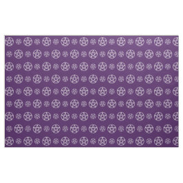 White Pentacles op Paarse Cheeky Witch® Fabric Stof