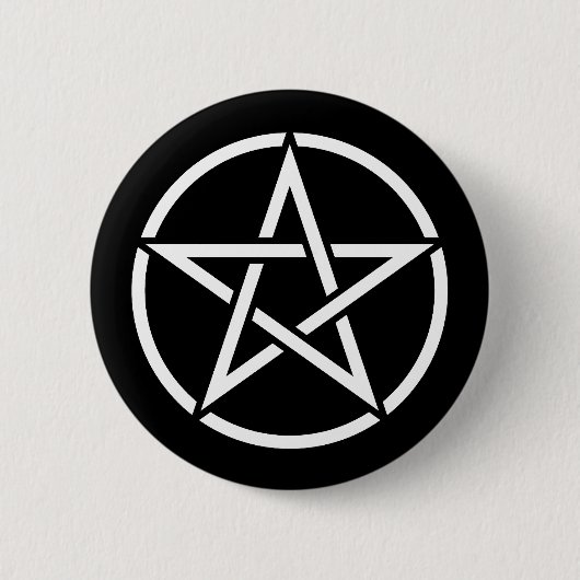 White Pentagram Button (Voorkant)