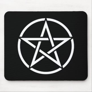 White Pentagram Mousepad Muismat