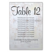 White Peonies & Hearts Wedding Seating Chart Kaart (Voorkant)