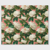 White Peonies on pechy background pattern Cadeaupapier (Vlak)