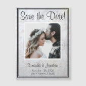 White Peonies Reflections Wedding Save the Date (Voorkant)
