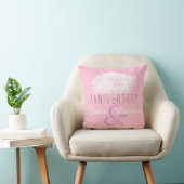 White Peony 1st Wedding Jubileum, aangepast Pillow Kussen (Stoel)
