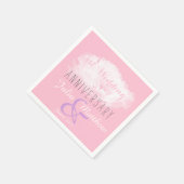 White Peony 1st Wedding Jubileum paper Napkin 3 Servet (Hoek)