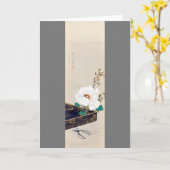 White Peony and Scissors, Watanabe Seitei Kaart (Gele Bloem)