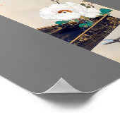 White Peony and Scissors, Watanabe Seitei Poster (Hoek)